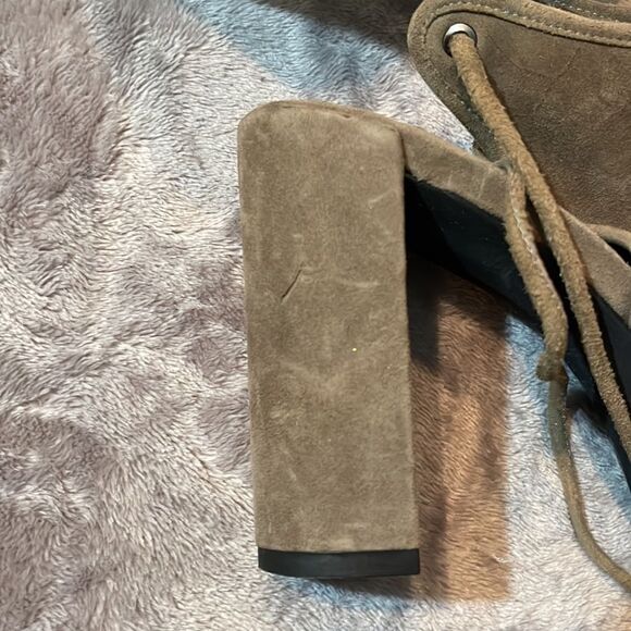 Kenneth Cole peep toe tie  Heels size 7.5 - Picture 7 of 8